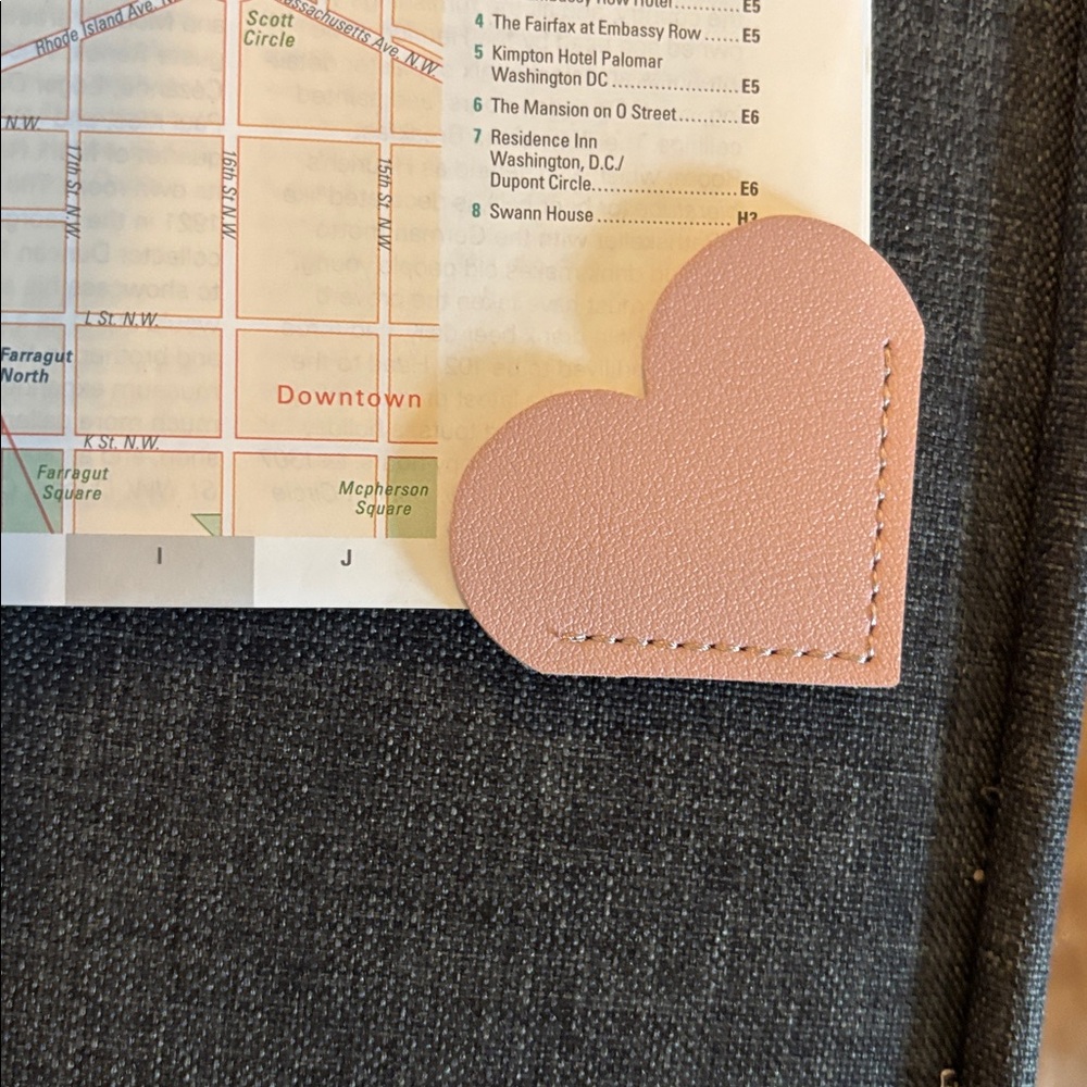 3 Pack 2” Colorful Heart-Shaped Leather Bookmark - Picture 3 of 3